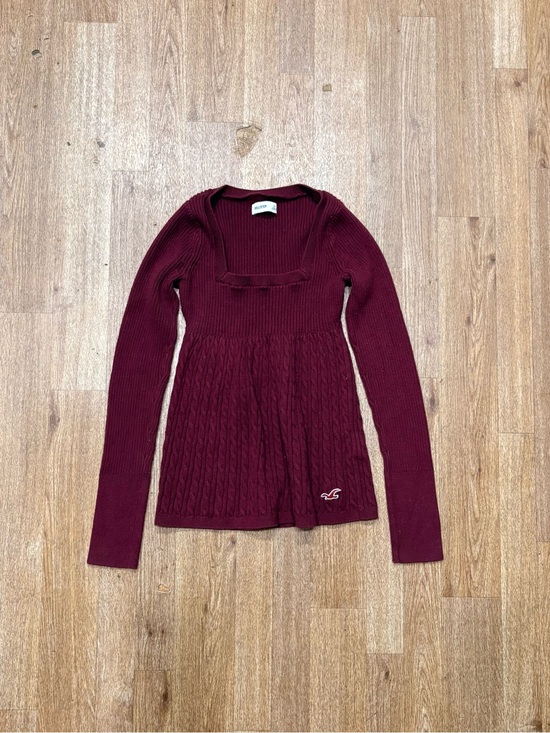 Hollister Tops - Hollister Cable-Knit Square Neck Sweater